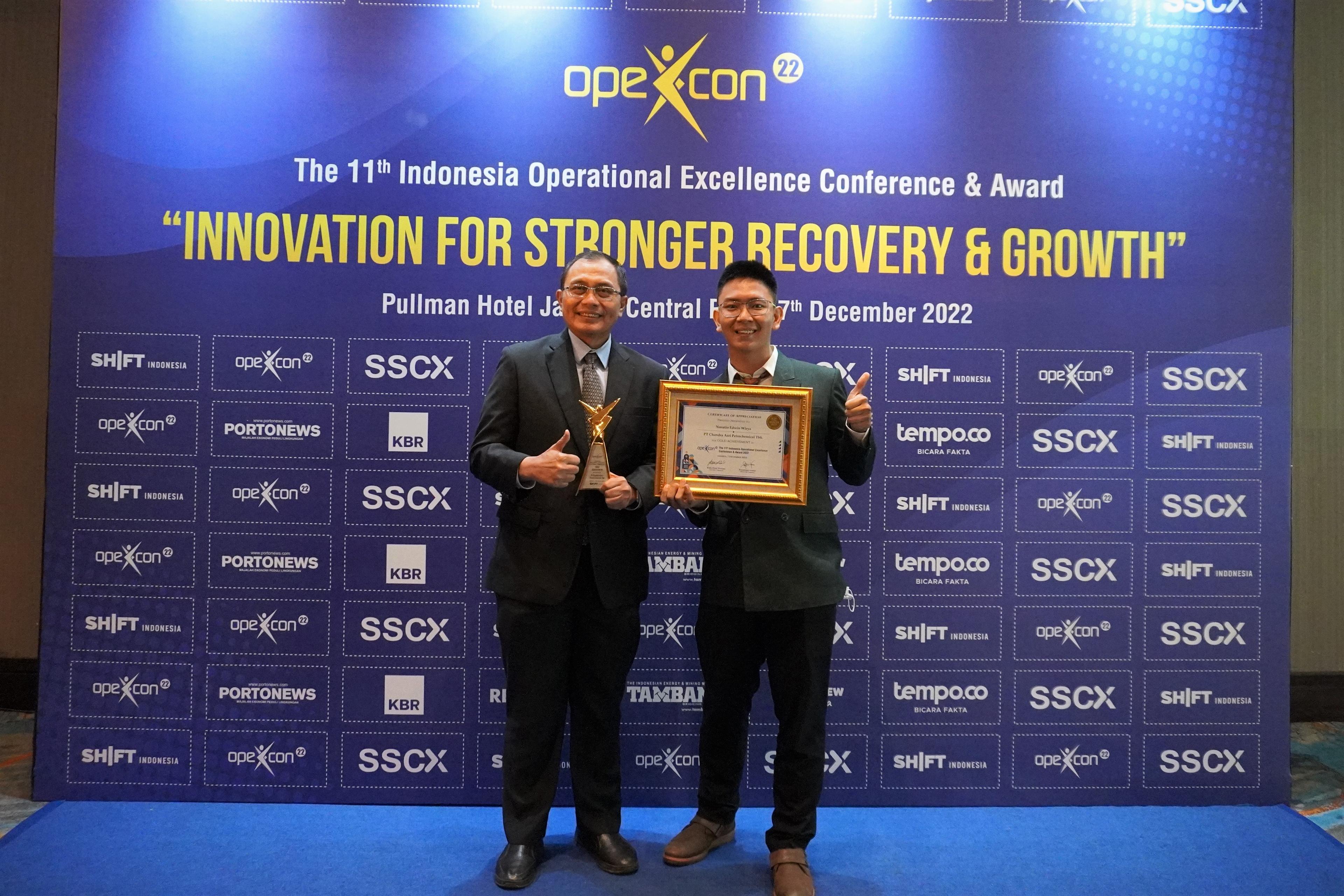 Chandra Asri Pertahankan Gold Achivement di OPEXCON Award 2022