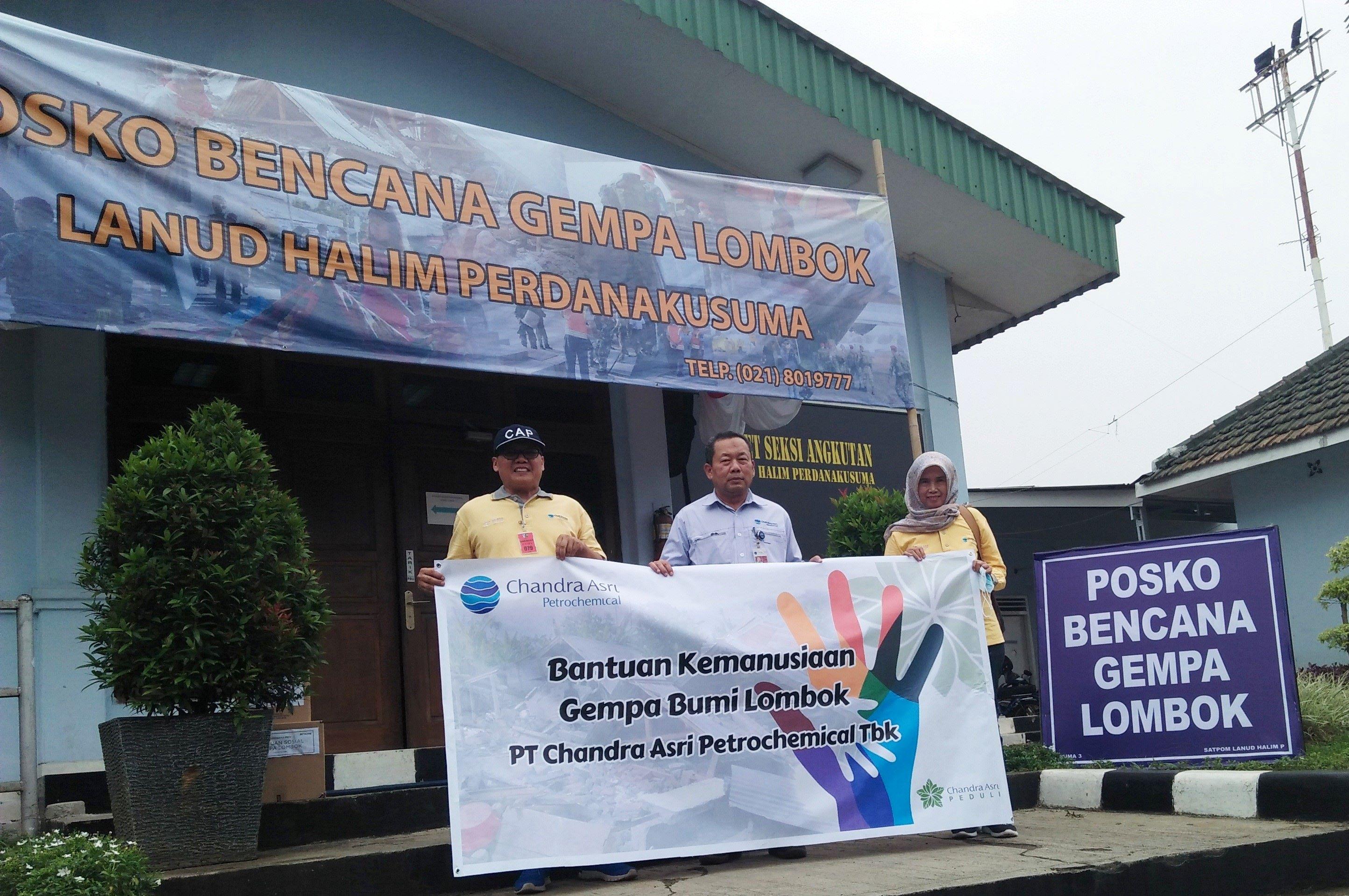 Chandra Asri Salurkan Bantuan Kemanusiaan untuk Korban Gempa Lombok