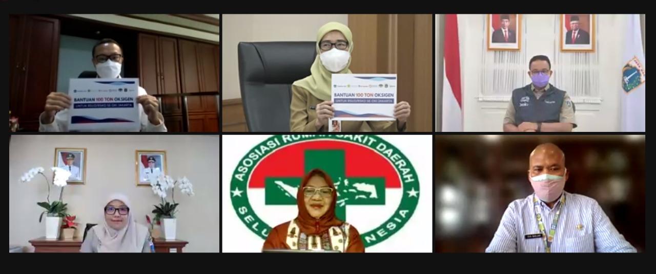 Bantuan 100 Ton Oksigen Cair untuk Bantu Penanganan Pasien COVID-19 di DKI Jakarta